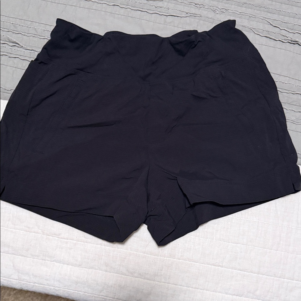 Athleta Women's High Waist Black Trekkie Shorts